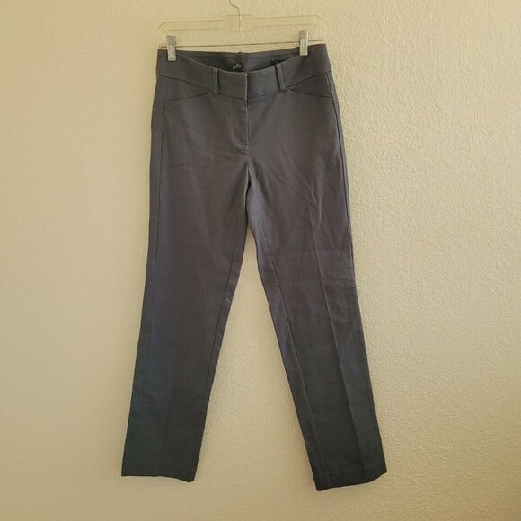 Ann Taylor LOFT Womens Julie Straight Dress Pants Sz 0 Gray Mid Rise - Picture 4 of 9